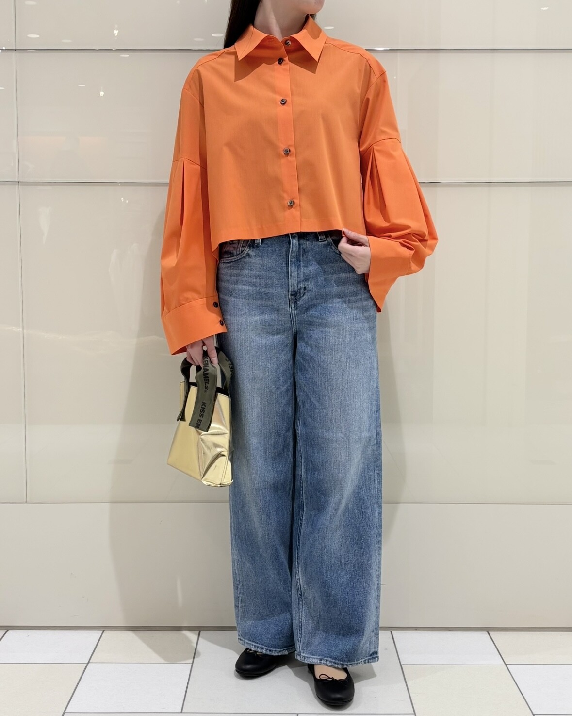 タグ付き新品MARLENE DAMオレンジ シルク30%リボンブラウス40 大人のモードスタイルシャツ♡ │パパス&ママス │ ショップブログ