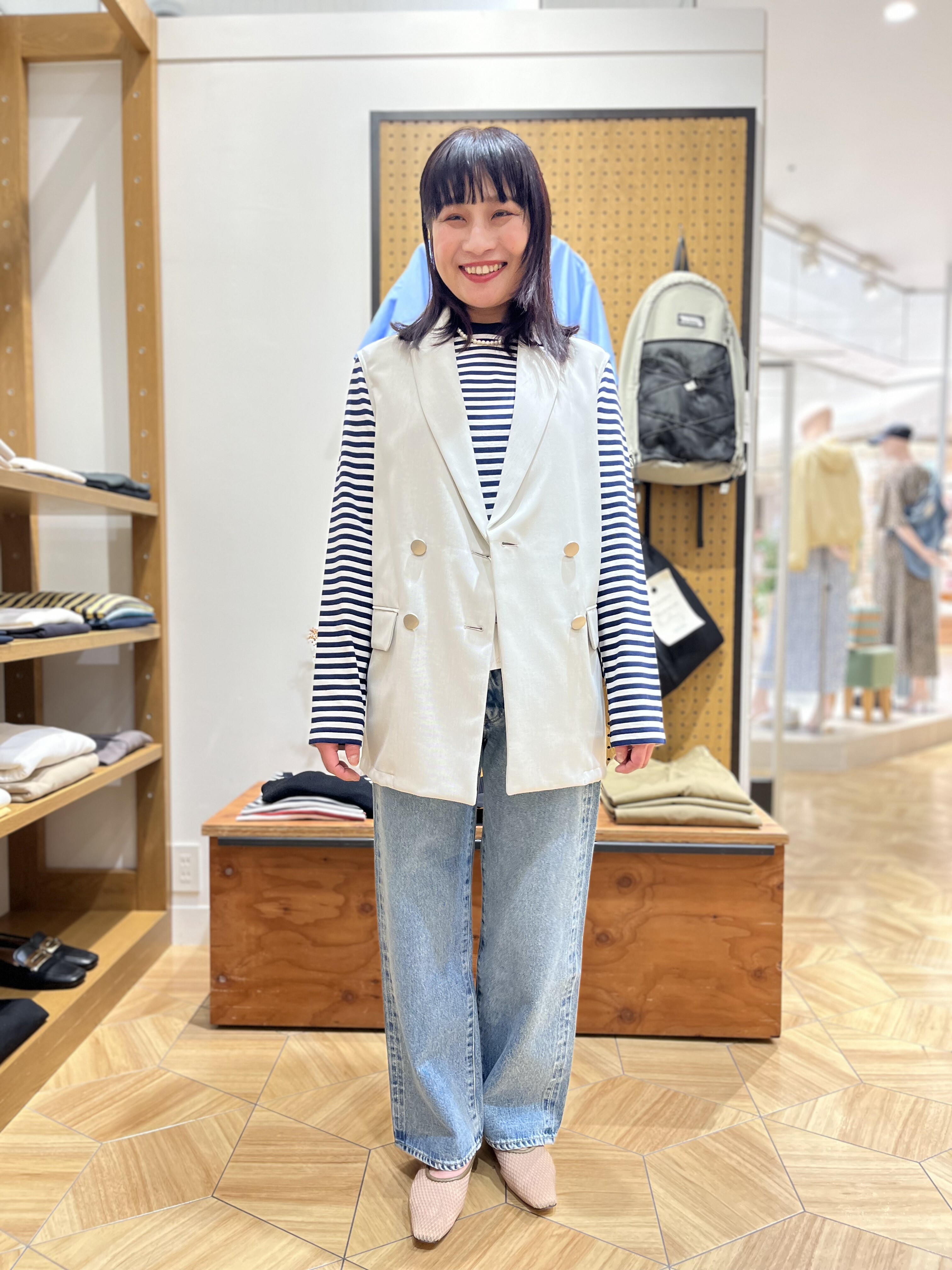 MAISON KITSUNE、ボーダーロンT │トレゾール ベイブルック