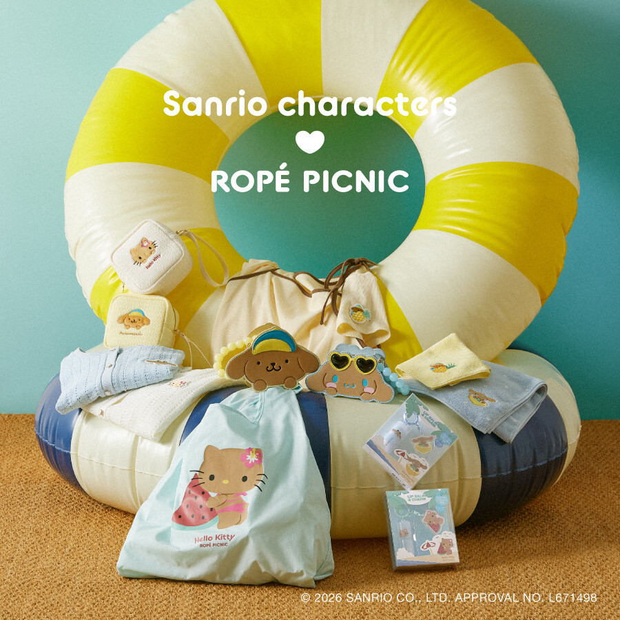 サンリオキャラクターズ×ROPÉ PICNIC コラボレーションアイテムが登場