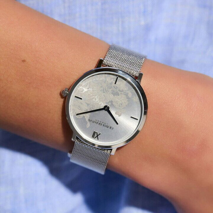 OLIVIA BURTON | オリビアバートン】大人可愛いシルバーウォッチ