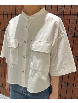 ミリタリーショート丈シャツ
