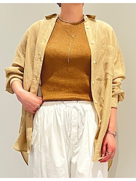 〈手洗い可能〉ラメ ノースリーブ ニット 24SS