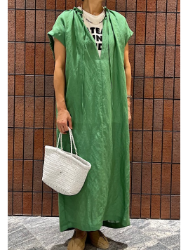 〈手洗い可能〉テレデラン ギャザー スリーブ コクーン ワンピース ◇