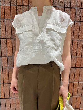 ラミーノースリーブポケットブラウス