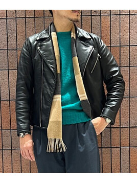 ラムレザー ダブル ライダースジャケット