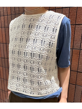 コットンレースジレ