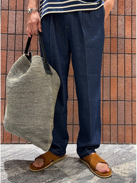 BATEAUX DE SHIPS: 8.0oz ライトオンス デニム ワイド パンツ