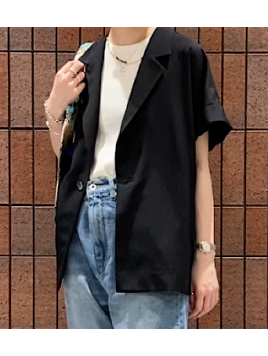 強撚 半袖 テーラードジャケット