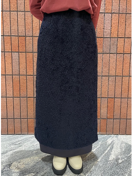 〈手洗い可能〉ジャカード ヘム フレア レイヤード スカート