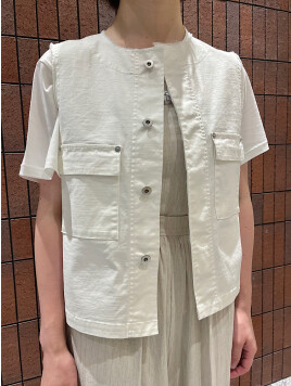〈手洗い可能〉ミリタリー ショート ジレ