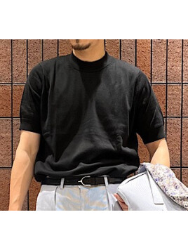 SHIPS: シーアイランド コットン モックネック ニットTシャツ