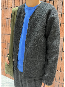 SHIPS:〈手洗い可能〉コットン カシミヤ 単色 クルーネック ニット