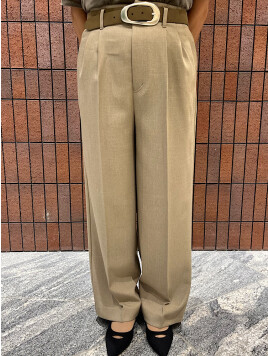 シャーク ツイード タック パンツ