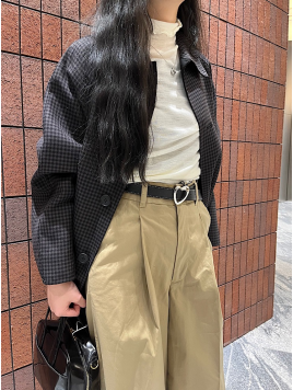 SHIPS Primary Navy Label:〈洗濯機可能〉ワンタック ワイド チノパン
