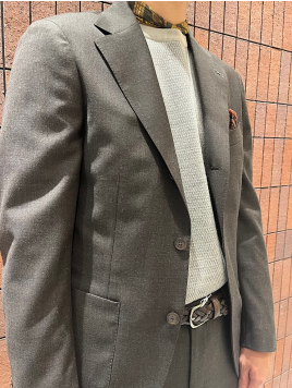 ウォッシャブル サキソニー セットアップ ジャケット