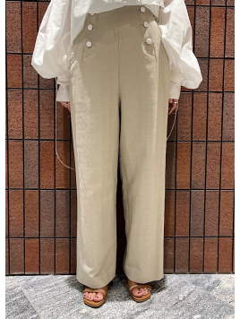 麻混 ヘリンボーン マリンパンツ 24SS
