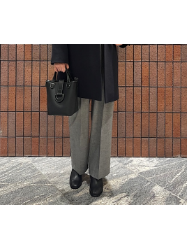 両面起毛 ストレート パンツ