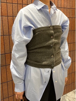 SHIPS Primary Navy Label:〈手洗い可能〉ALBINIコットンビッグワイズシャツ