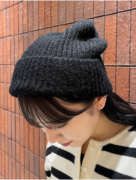 2WAY リボン ニット キャップ