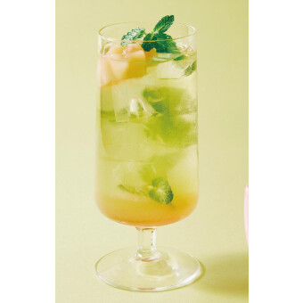 桃の深蒸し煎茶（冷）