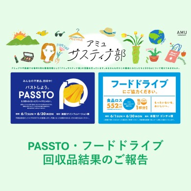 【サスティナ部】6月実施のPASSTO・フードドライブでの回収品対応について