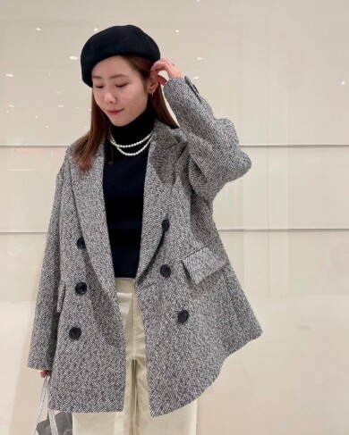 大人女子にぴったりなツイードダブルジャケット✨