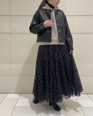 トラノイよりレオパード柄チュールスカート入荷しました✨