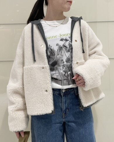 ボアとスエードのリバーシブルでコーデを2倍楽しめるアウター💓