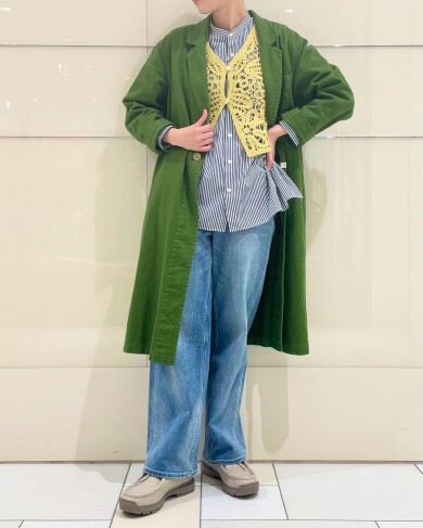 グリーン&イエローの春満載コーデ🍀