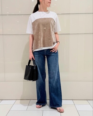 1枚さらりと着るだけで決まるビスチェドッキングTシャツ💓