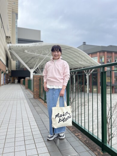MAISON KITSUNE ハーフジップスウェット