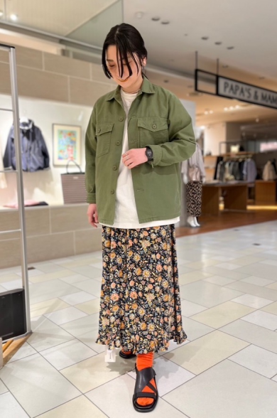 【Shinzone】UTILITY SHIRT & 別注ORIENTAL FLOWER SKIRT
