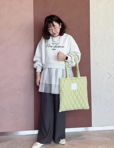 チュールインナー🐭コーデ