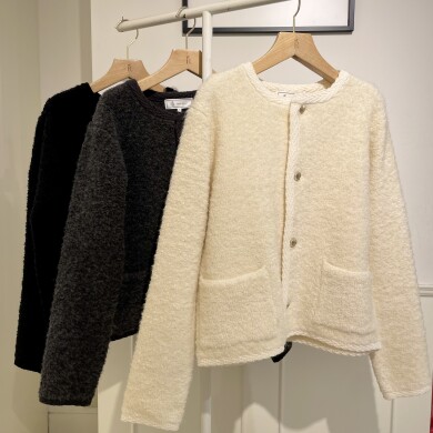 新作ループ編みニットカーディガン🍂