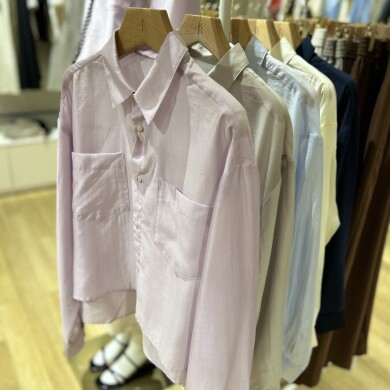 追加生産!クロップドシアーシャツ