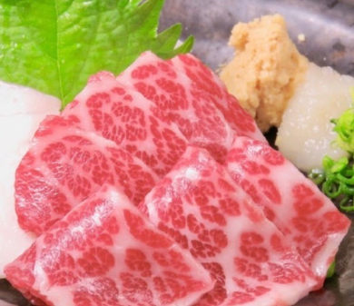 【熊本直送大トロ馬刺し】  
