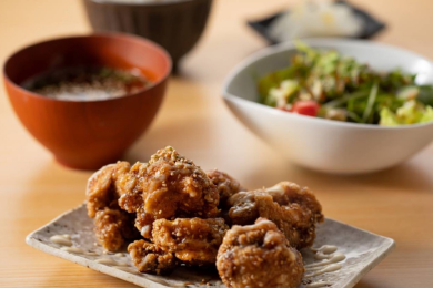 博多明太唐揚げ定食も人気です‼️