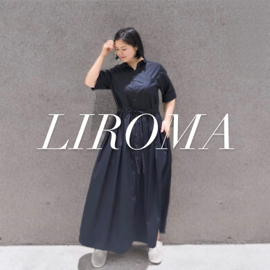 LIROMA 新作7分袖シャツワンピース