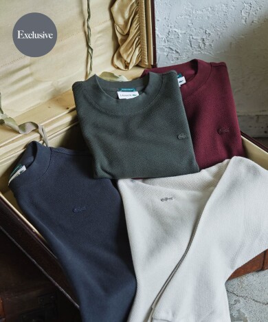 『別注』LACOSTE×DOORS　thick pique mock Long-Sleeve 