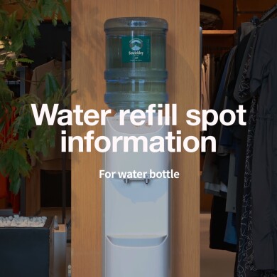 “Water refill” spots are in-store