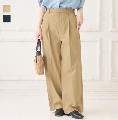 👗雨の日も、アクティブな日も【すごナノ撥水】デニムライクタックパンツ👗