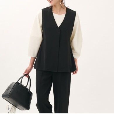 「きちんと」なのに、驚くほどラク。ストレッチが効いた高機能セットアップ