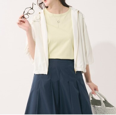 吸水速乾◎！女性らしいシルエットが叶うUVシアーブルゾン
