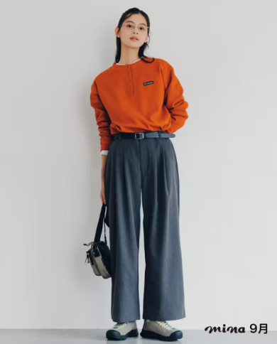 【コロンビア】ファッション雑誌・mina で掲載されたコーデ紹介