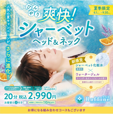 夏季限定　爽快！シャーベットヘッド＆ネック