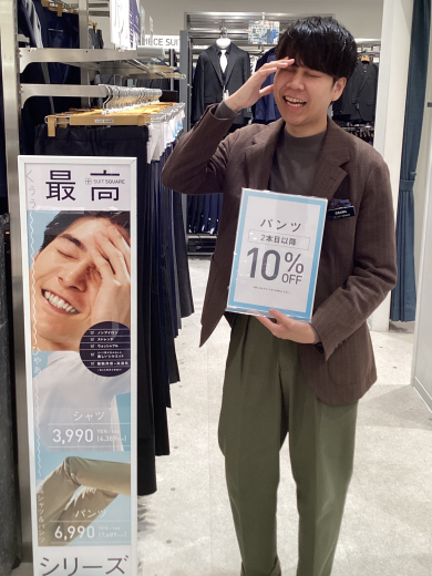  【新館3F スーツスクエア】あっつい夏に向けて、涼しい最高パンツ取り揃えております！