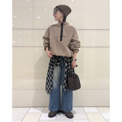 アミュ店限定入荷✨シャギーハーフジップジャケットのご紹介♪