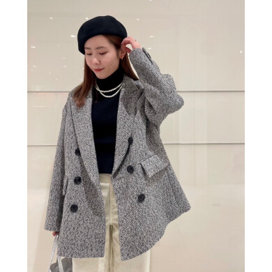 大人女子にぴったりなツイードダブルジャケット✨