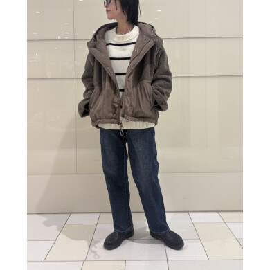 キルティングナイロン×ボアのリバーシブルジャケット✨