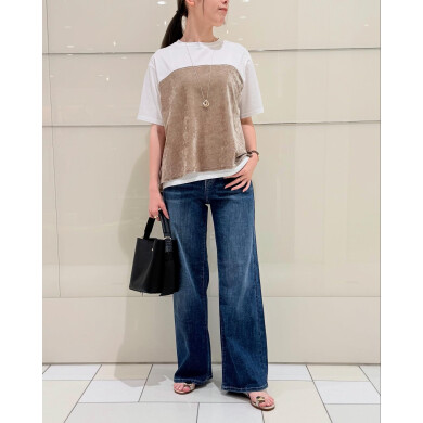 1枚さらりと着るだけで決まるビスチェドッキングTシャツ💓